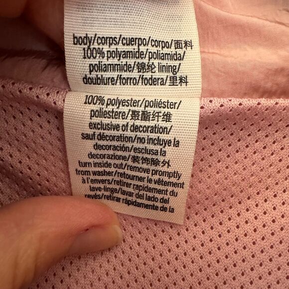 Victoria's Secret PINK  Oversized Pink & White Windbreaker Jacket XS - Picture 6 of 7
